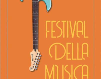 Poster Festival della Musica - Arancione