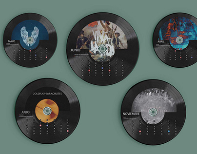 Calendario de diseño - Discografía de Coldplay