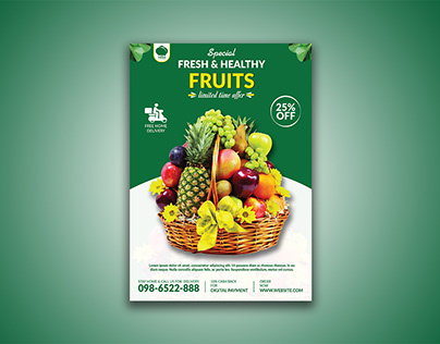 Unique Fresh Food Flyer Design