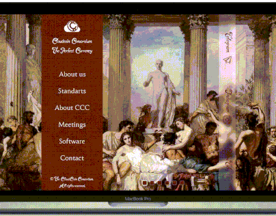 Museum vintage site with horisontal scrolling
