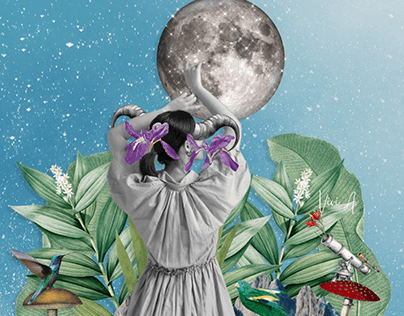 Project thumbnail - Full moon collage digital