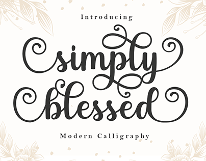 FREE | Simply Blessed Modern Calligraphy