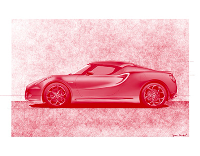 Alfa Romeo 4C - digital drawing