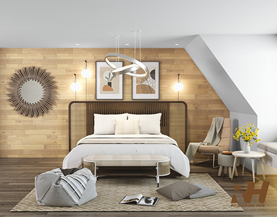 Bedroom Interior Design & 3D Rendering