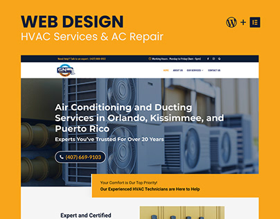 Web Design Wordpress + Elementor | HVAC Services