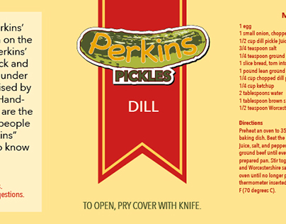 Perkins' Pickles Label and Letter