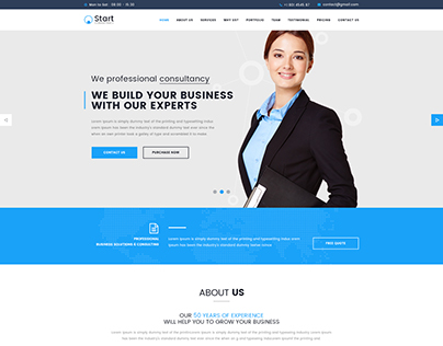 Start - Onepage Consultancy HTML Template
