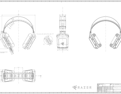 Razer Electra V2 Technical Drawing