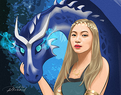 Kath and the dragon illustration