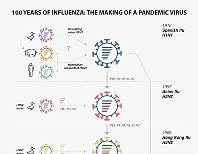 100 years of flu pandemics
