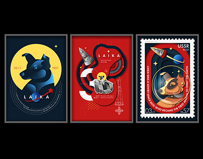 Laika the first space dog | Poster series