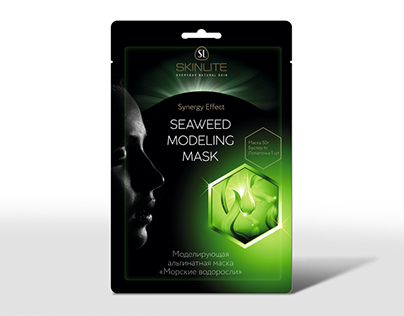 Cosmetic alginat mask packaging design