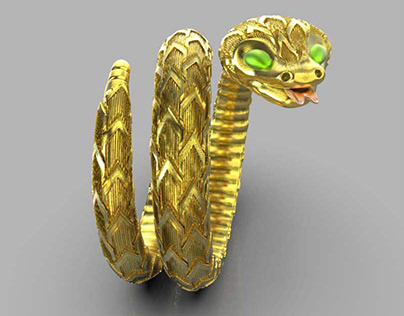 Snake ring in different materials