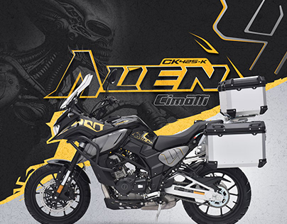 Project thumbnail - Alien CK 400-K motorcycle decal design