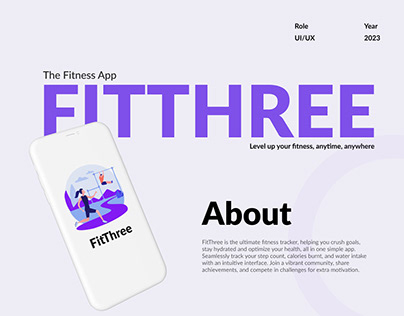 FITTHREE Fitness App | IOS App | UI/UX Design