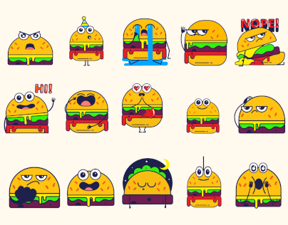 Burger Animated Stickers - Filterra App