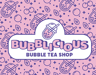 Bubblicious Bubble tea branding