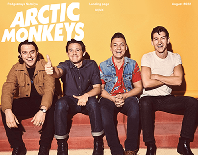 Arctic Monkeys landing page