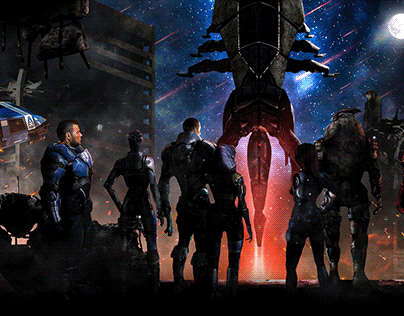 Mass Effect "Reaper War - Final Battle" | Wallpaper Art
