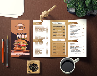 I will Design Fast food menu For Your Restaurant