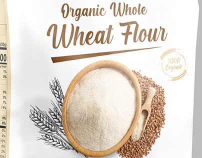 Bemtat Organic Whole Wheat Flour Package Design