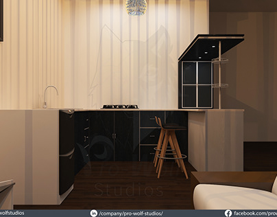 Lounge, Kitchen Interior Design