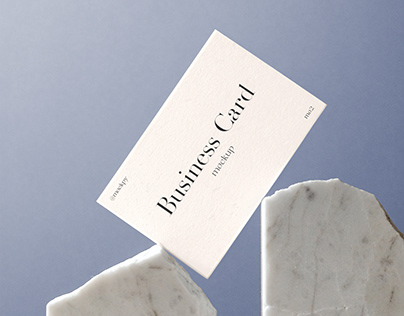 Free Business Card On Marble Mockup Mo.39