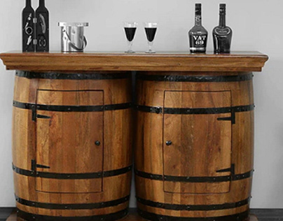 Elegance Unveiled: Lisa Sheesham Wood Bar Cabinet