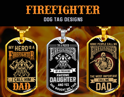 ShineOn Dog Tag Designs For Firefighter Dad