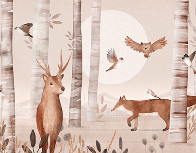 Animal Stories - Boho wallpaper