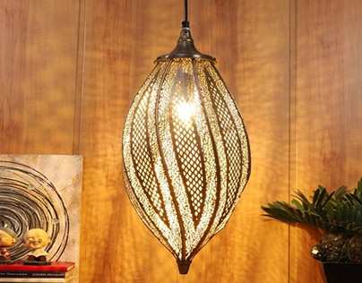 Designer Antique Finish Hanging Lamp