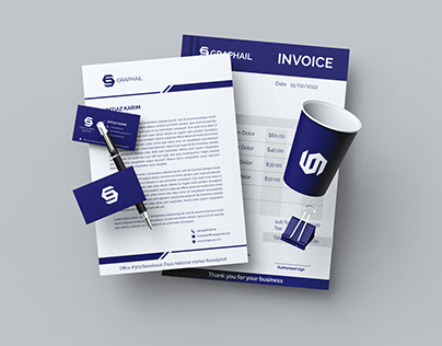 Business card, Letterhead, and Invoice Design