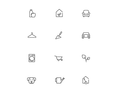 Categories icons for online strore