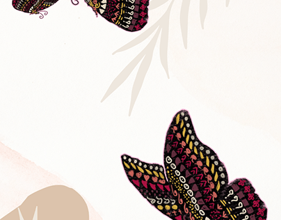Art of color painting iluustration clipart butterfly
