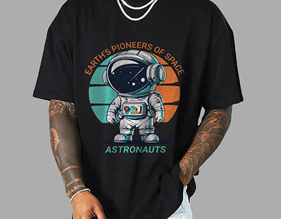 Vintage T-shirt design|Astronauts t-shirt