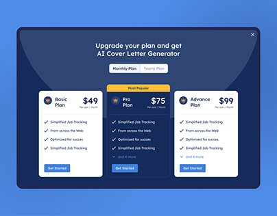 Subscription Selection - Pricing Page UI Design