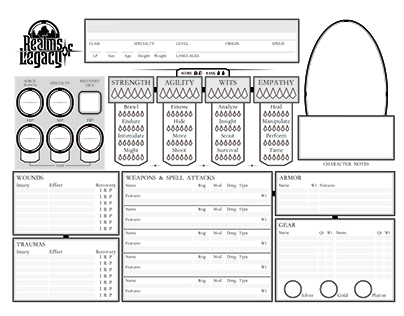 FREELANCE | Realms Of Legacy Character Sheet