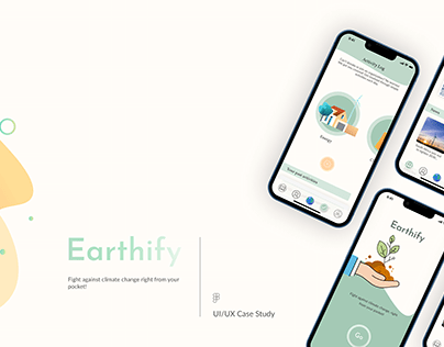 Earthify | Climate Mobile App | UI/UX Case Study
