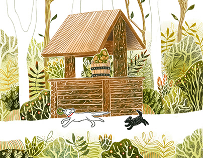 W ogrodzie - ilustracja
