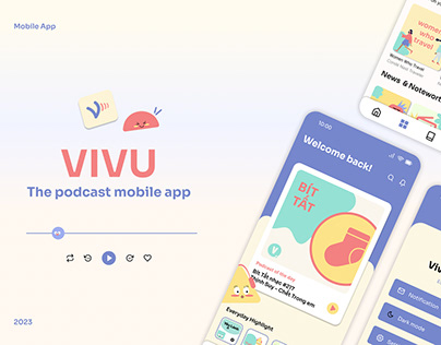 [FIK01] Vivu Podcast Mobile App | UI/UX Design