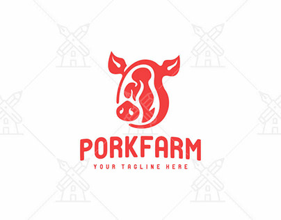 Pork steak logo design (Purchase link)