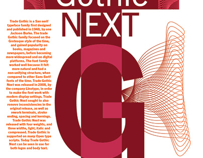 Trade Gothic Next Font Poster