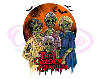 The Golden Ghouls PNG Horror Halloween Blood Moon PNG