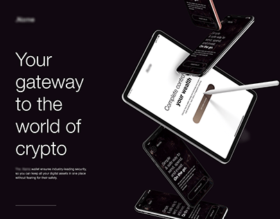 Landing page for cryptostartup