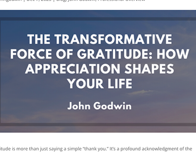 The Transformative Force of Gratitude