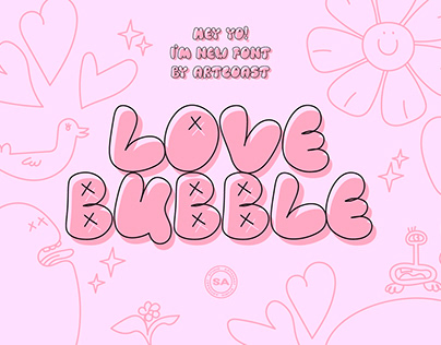 FREE | SA Love Bubble - Cartoon Font