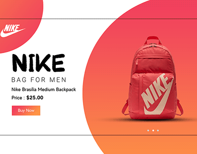 Nike backpack Banner Design