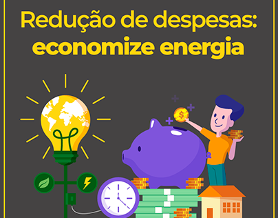 Infográfico sobre economia de energia