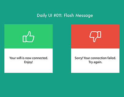 Daily UI Challenge #011: Flash Message