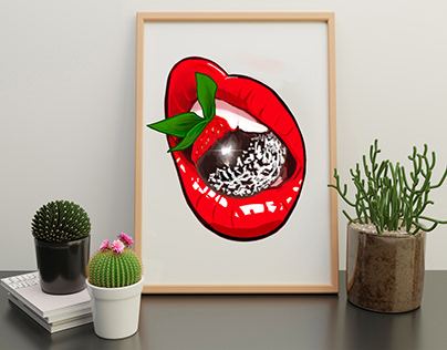 Candy lips Digital illustration